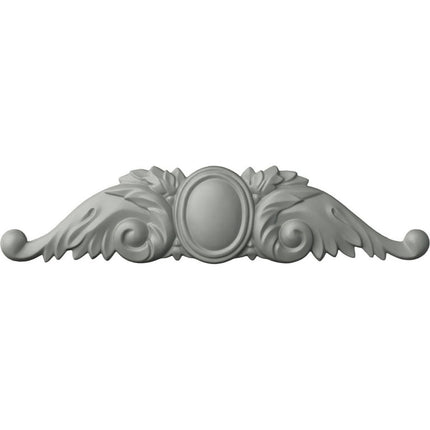 Ekena Millwork 11 3/4"W x 2 3/4"H x 5/8"P Cole Center with Scrolls Onlay