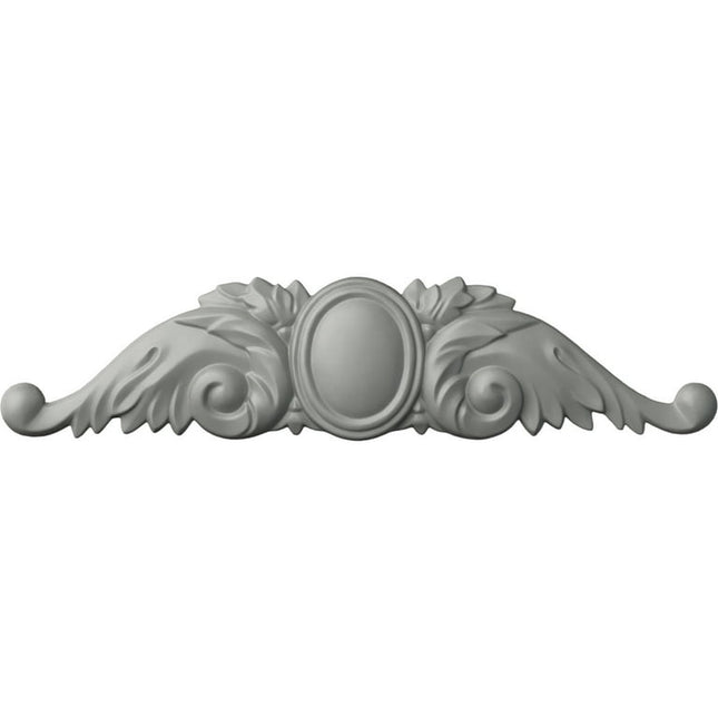 Ekena Millwork 11 3/4"W x 2 3/4"H x 5/8"P Cole Center with Scrolls Onlay