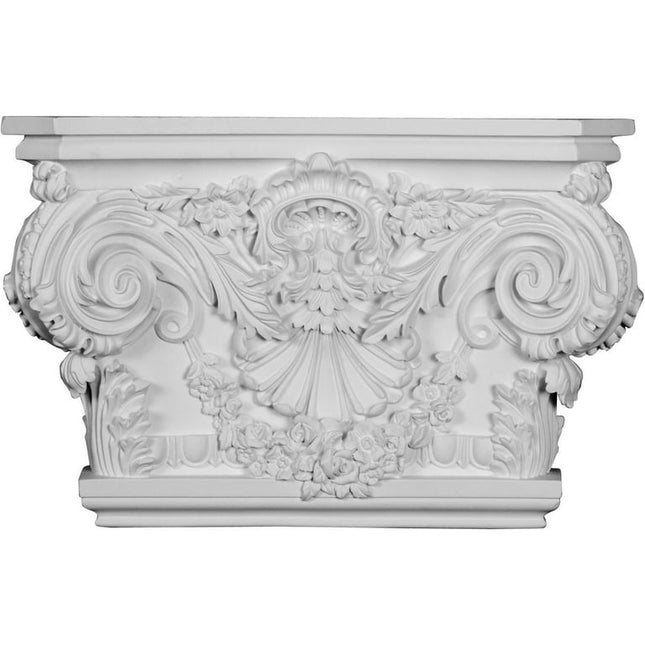 Ekena Millwork 20 7/8"W x 13 1/2"H x 5 1/2"P Rose Capital (Fits Pilasters up to 15 1/4"W x 2 3/4"D)