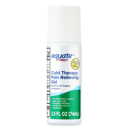 Equate Cold Therapy Pain Relieving Roll on Gel, 2.5 fl oz