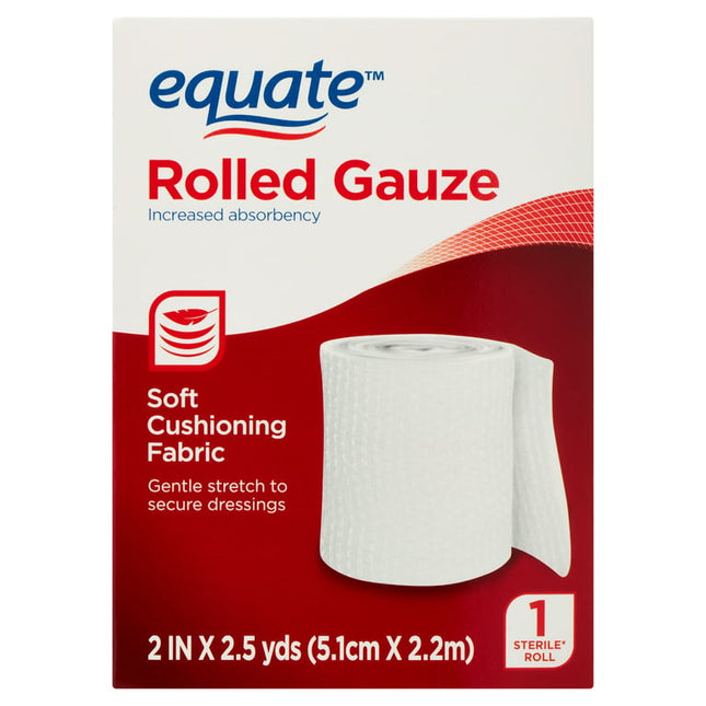 Equate Rolled Gauze, 2 inches X 2.5 yards, 1 Count