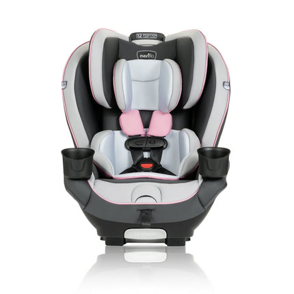 Evenflo EveryKid All-in-One High-back Booster Car Seat, Soft Pink