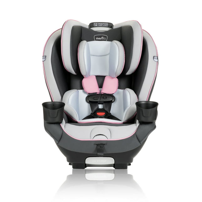 Evenflo EveryKid All-in-One High-back Booster Car Seat, Soft Pink