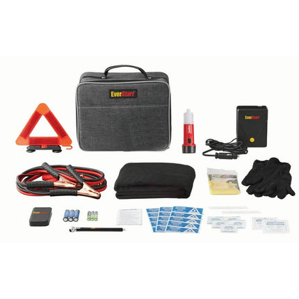 Everstart Emergency Deluxe Kit, All Car Makes, Models. Assembled Product Height 9in x 12in x 5in.