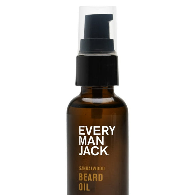 Every Man Jack Beard Oil - Moisturize & Soften Your Beard - Light Sandalwood Scent -1oz