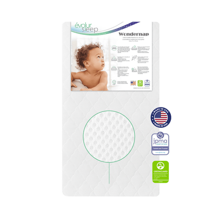 Evolur Wondernap 2 in 1 Full-size Crib Mattress, White