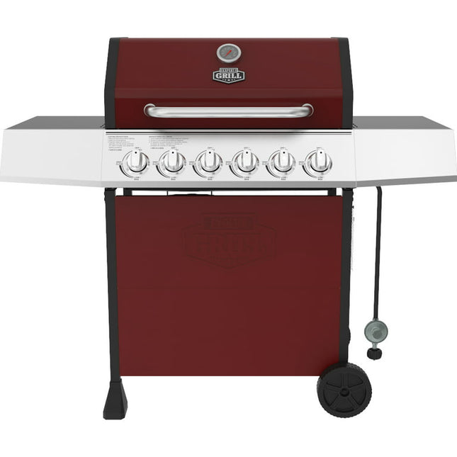 Expert Grill 6 Burner Propane Gas Grill in Red
