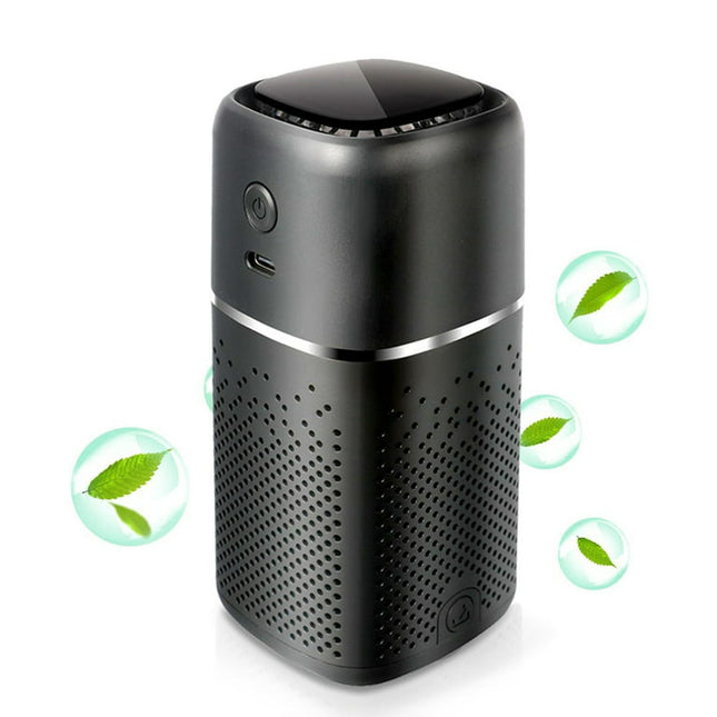 FAV Air Cleaner Portable Air Purifier for Car Home Office, True HEPA Filter Removes Dust Odor Allergens, Black