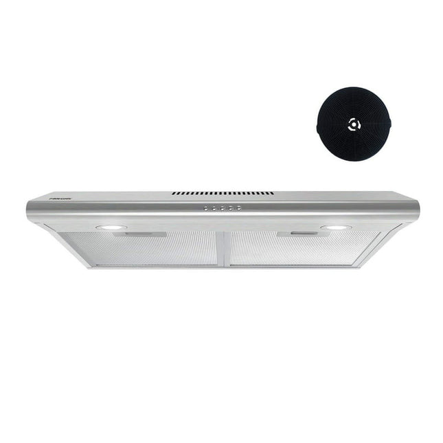 FIREGAS 30 inch Under Cabinet Range Hood with Ducted / Ductless Convertible Slim Kitchen over Stove Vent, 3 Speed Exhaust Fan, Reusable Filter, LED Lights in Stainless Steel
