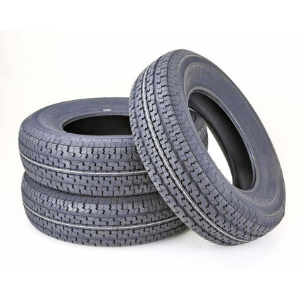 FREE COUNTRY Heavy Duty Trailer Tire ST 205/75R15 10 Ply Load Range E Steel Belted Radial w/Scuff Guard, Set 3