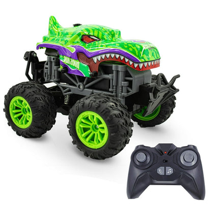 Family Smiles Kids Remote Control Toy Green Dinosaur Monster Truck RC Vehicle Gift Toys Boys Age 8-12