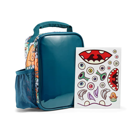 Fit & Fresh Ellis Insulated DIY Sticker Lunch Bag Teal Soft Sided Reusable Lunch Bag