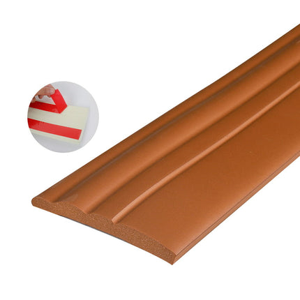Flexible Baseboard Molding Trim Peel and Stick Self Adhesive, 16.4 ft x 3.9 in Paintable Baseboard Trim, Stuffygreenus Vinyl Wall Base Cover (Brown)
