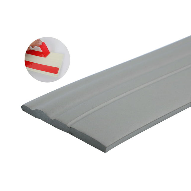 Flexible Baseboard Molding Trim Peel and Stick Self Adhesive, 16.4 ft x 3.9 in Paintable Baseboard Trim, Stuffygreenus Vinyl Wall Base Cover (Gray)