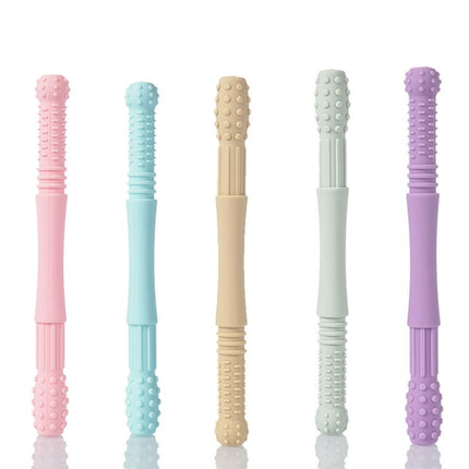 Fridja Hollow Teether Tubes 5 Packs Soft Silicone Teething Tubes, Baby Soothing Teether Toy, Chew Straw Toy for Babies 0-12 Months, Dishwasher Safe
