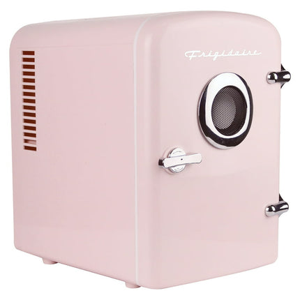 Frigidaire Portable Retro 6-can Mini Cooler, EFMIS151, Built-in Bluetooth(R) Speaker, Pink