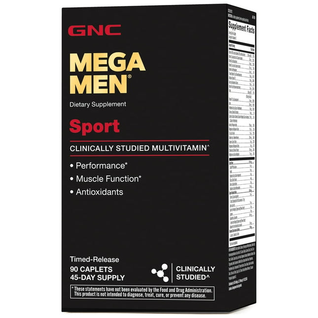 GNC Mega Men Sport Multivitamin | Performance, Muscle Function, and General Health | 90 Count