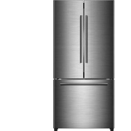 Galanz 18 Cu. ft. Counter Depth 3-Door French Door Refrigerator 32 inch Wide, Stainless Steel, Condition: New