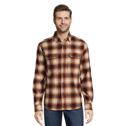 George Men's Long Sleeve Flannel Shirt, Sizes XS-3XLT