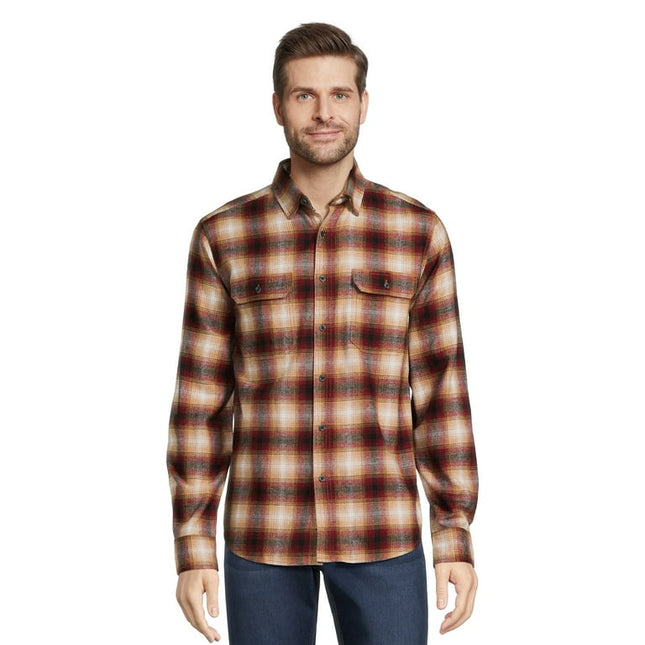 George Men's Long Sleeve Flannel Shirt, Sizes XS-3XLT