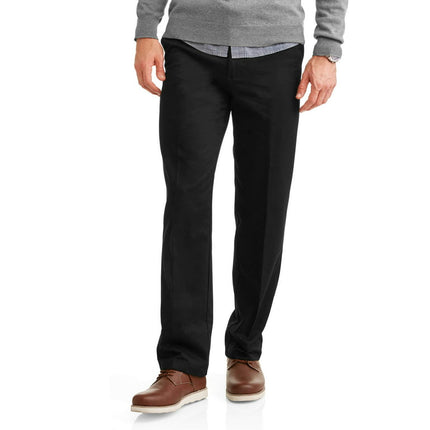 George Men's and Big Men's Wrinkle Resistant Flat Front Twill Pants