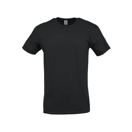 Gildan Adult Short Sleeve Crew T-Shirt for Crafting - Black, Size M, Soft Cotton, Classic Fit, 1-Pack Blank Tee
