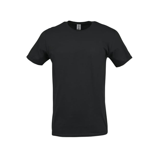 Gildan Adult Short Sleeve Crew T-Shirt for Crafting - Black, Size M, Soft Cotton, Classic Fit, 1-Pack Blank Tee