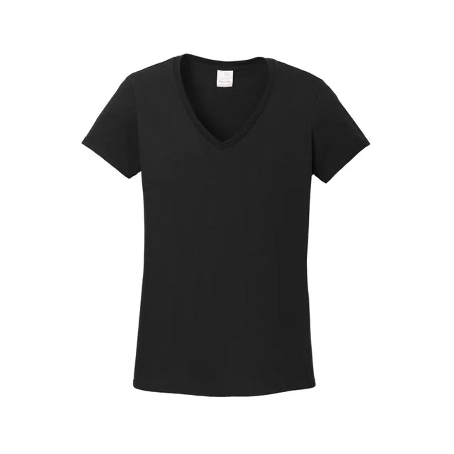 Gildan Women's Short Sleeve V Neck T-Shirt for Crafting - Black, Size XL, Soft Cotton, Classic Fit, 1-Pack Blank Tee