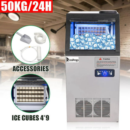GoDecor 110lb Stainless Steel Commercial Ice Maker Machine