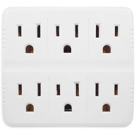 GoGreen Power (GG-16000TW) 6 Outlet Wall Tap Adapter, White