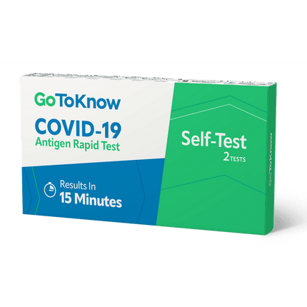 GoToKnow COVID-19 Antigen Rapid Test, 102 Packs (Multipack of 2 Tests per Pack)