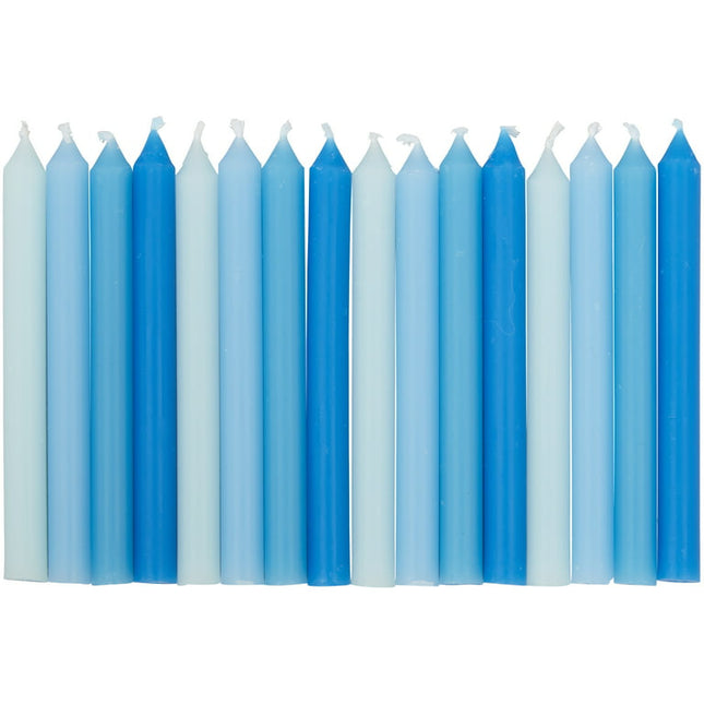 Great Value Blue Ombre Birthday Candles, 16-Count