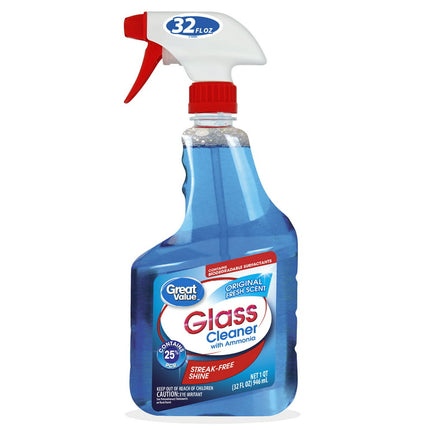 Great Value Original Glass Cleaner, 1 quart