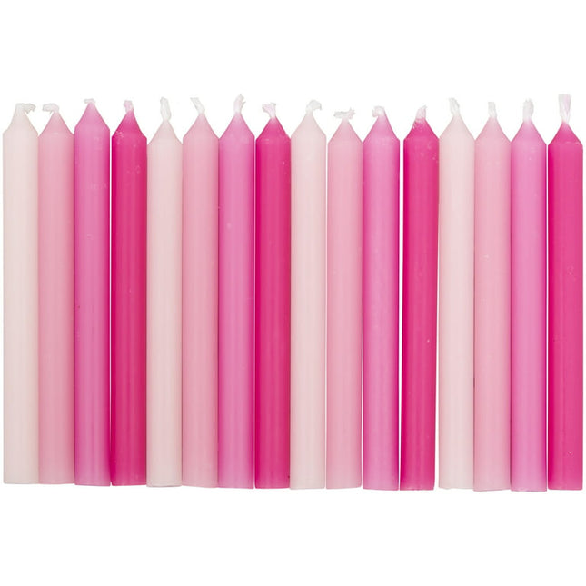 Great Value Pink Ombre Birthday Candles, 16-Count