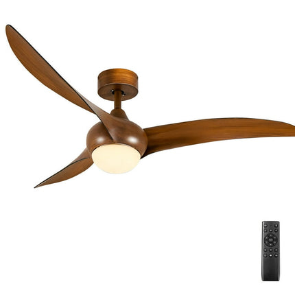 Gymax 52 Inch Ceiling Fan w/ Light Changeable Light Color Reversible DC Motor for Home