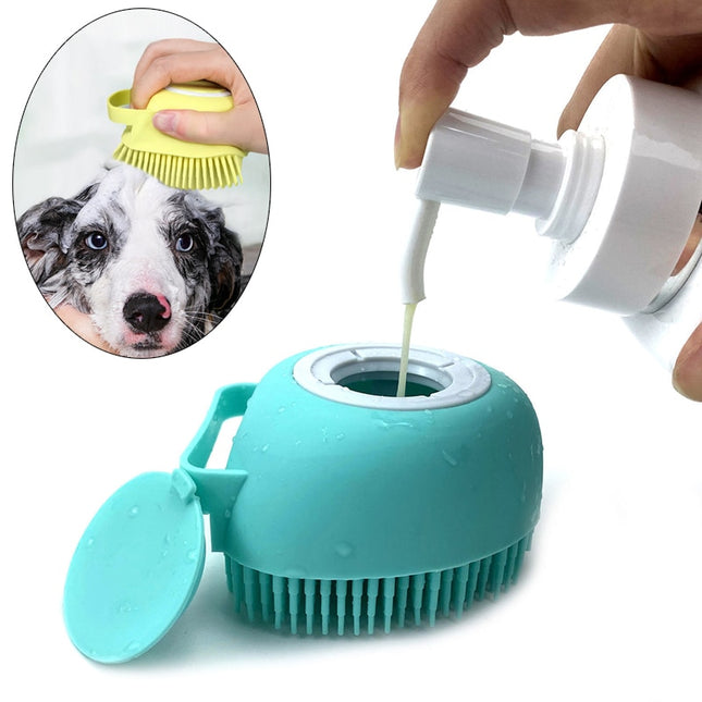 Bathroom  Pet Dog Cat Bath Massage Washer Soft Brush Scrubber
