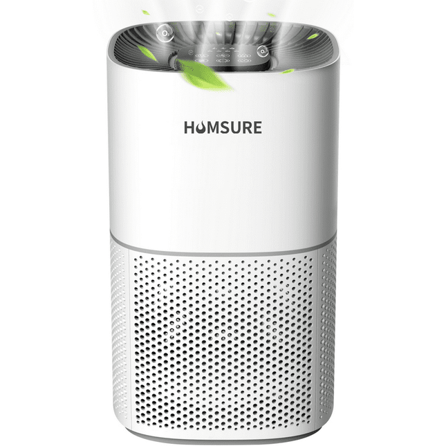 HUMSURE Air Purifiers for Home with HEPA 13 Filter, Large Air Purifier Up to 1076 Sq.Ft, Remove 99.97% of Pet Hair Odor Dust Smoke Mold Pollen, White, HKJ-200A