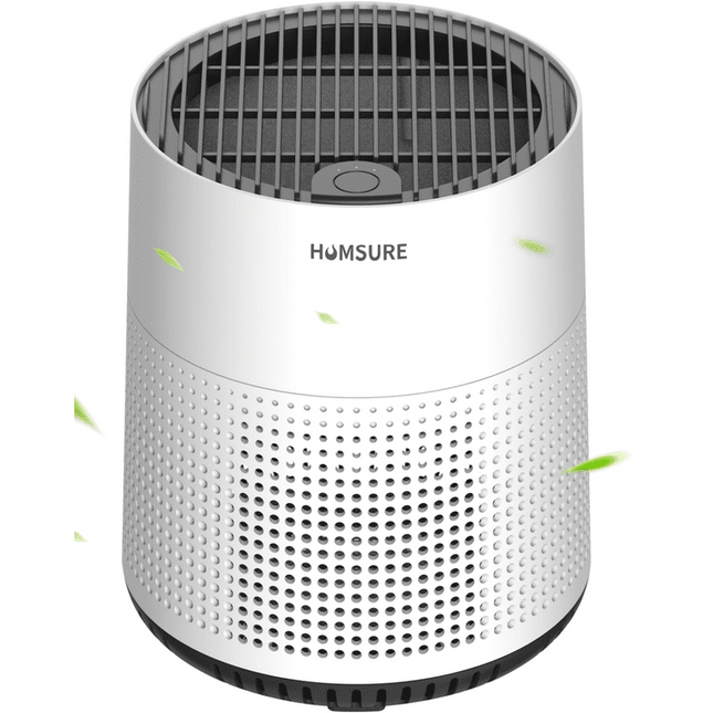 HUMSURE Air Purifiers for Bedroom Small, H13 True HEPA Filter Air Purifier for Pets, White, HKJ-50A