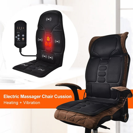 Vibrating and Heated Chair Seat Pad Travel Friendly