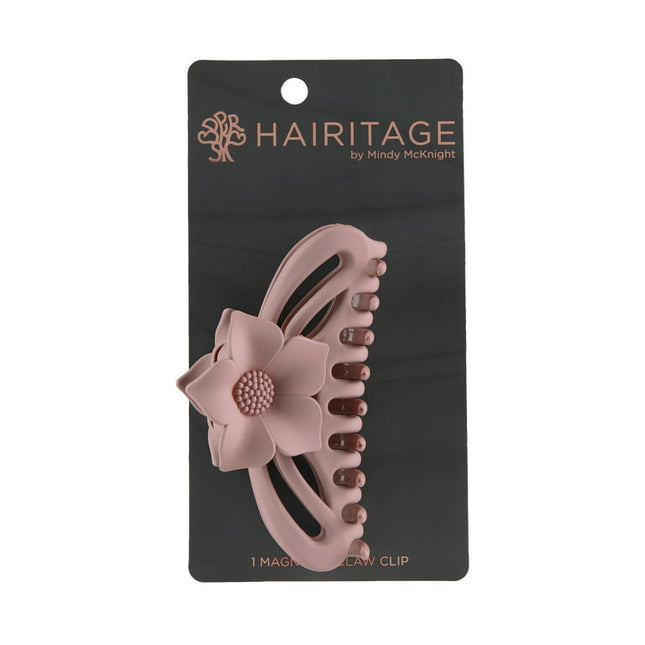 Hairitage Large Magnolia Claw Hair Clip for Women & Girls for All Hair Types Banana Barrette | French Butterfly Hair Clip | Purple, 1PC
