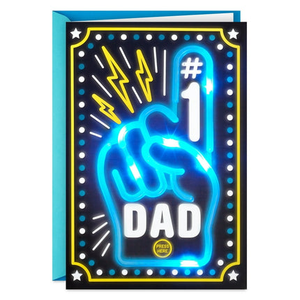 Hallmark Father's Day Greeting Card #1 Dad Neon Sign