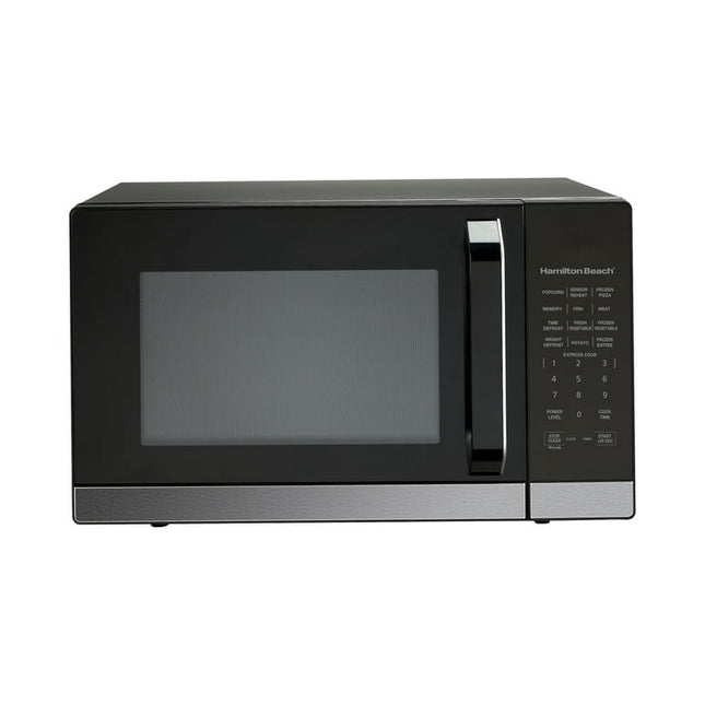 Hamilton Beach 1.4 Cu.ft. Microwave Oven, Black Stainless Steel, with Sensor
