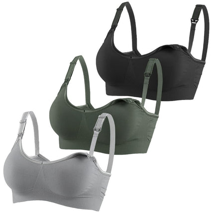 Harence Womens Nursing Bra Breastfeeding Maternity Bra Comfortable Pregnant Sleep Bralette Pack of 3