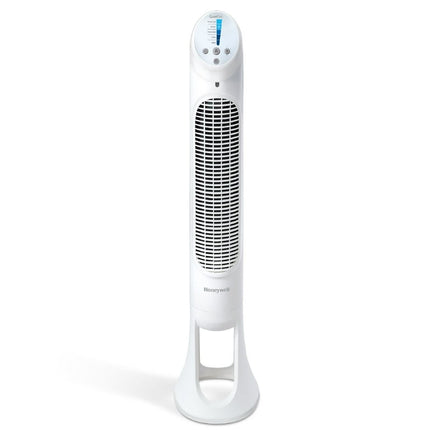 Honeywell Quiet Set Oscillating Electric Tower Stand Fan, White, New, W 15.75" x H 39.8", White, HYF260W