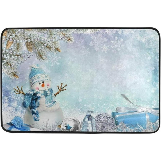 Hyjoy Christmas Snowman Door mat Non Slip Floor Door Rug Soft Floor Mat for Kitchen Garden Bedroom Indoor Outdoor Entrance Home Holiday Decoration 23.6" x15.7"