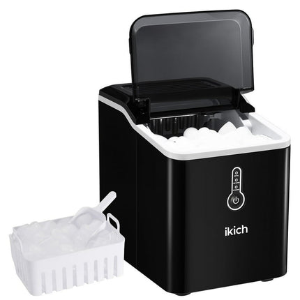 IKICH Portable Ice Maker Machine for Countertop, Self Cleaning, 26lbs/Day, LED Indicator Lights
