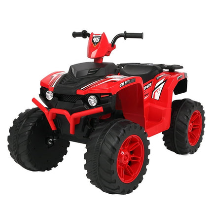IVV Kids ATV, 12V Ride on Toy Car 4 Wheeler Quad Electric Vehicle, w/LED Lights, Red and Black