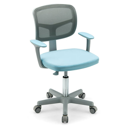 Infans Kids Desk Chair Adjustable Height Children Study Chair w/Auto Brake Casters Blue