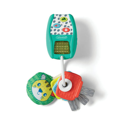 Infantino Music & Lights Busy Play Key Teether Set, Sensory Toy, 6-12 Months Unisex, Multicolor