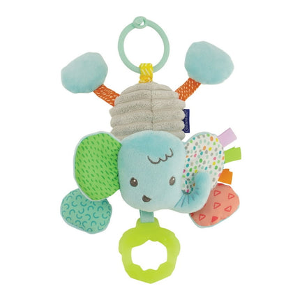 Infantino Pull & Play Jittery Pal Sensory Baby Toy, 6-12 Months, Multicolor Elephant